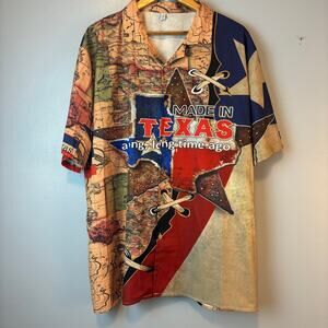 Made in Texas Graphic Short Sleeve Button Up XL